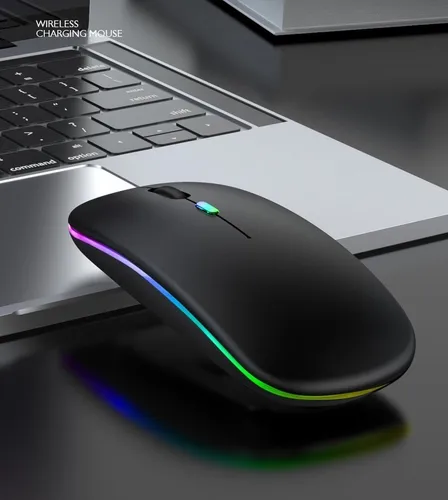 Mouse gamer de juego inalámbrico recargable YindiaoInalámbrico con USB A2 negro
