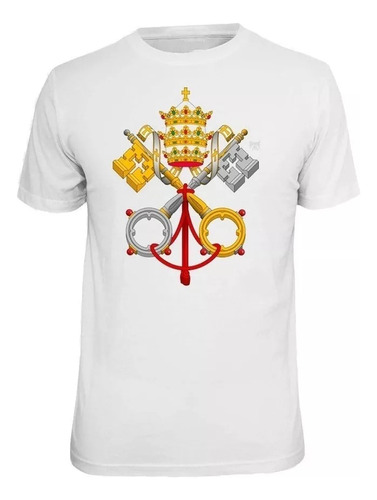 Camisa Camiseta Cristã Católica Vaticano Papista Papa Branca