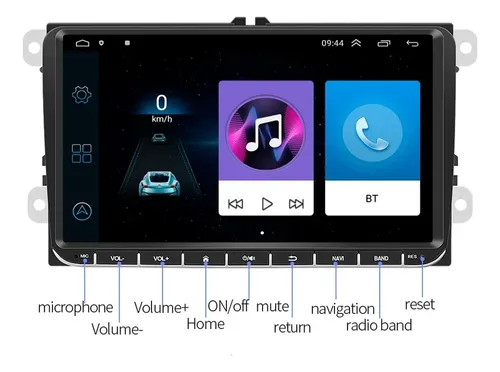 Estéreo Android Volkswagen Golf Jetta Bora Passat Tiguan Gli