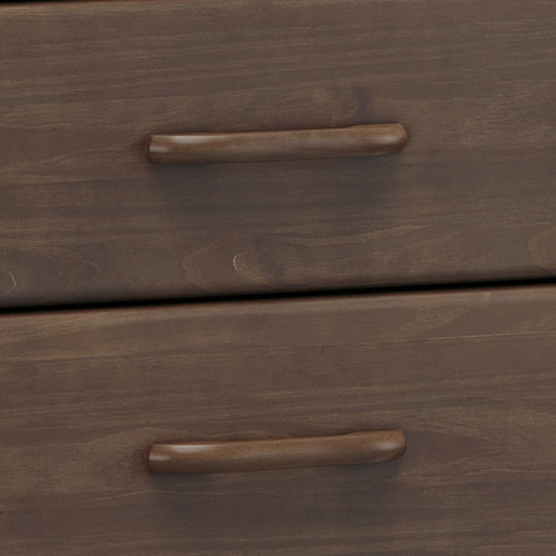 Comoda 5 Gavetas 1 Porta Madeira Maciça 125 Cm 2251 Cafe Mil