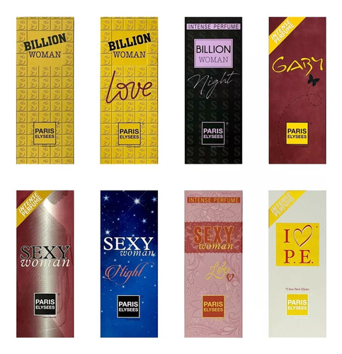 Kit Com 5 Perfumes Paris Elysees 100ml Originais
