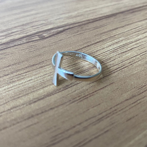 Imagen 4 de 10 de Anillo De Plata 925 Con Cruz Lisa De 12mm Agálea Joyería