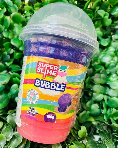 Super Slime Bubble 3 Colores Unicornio Glitter