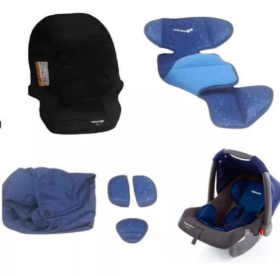 Capa Para Bebê Conforto Voyage Beta Completa Com Capota Azul