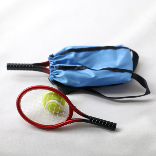 5 :12 Miniaturas Deportes Raqueta De Tenis Y Diy Modelo De