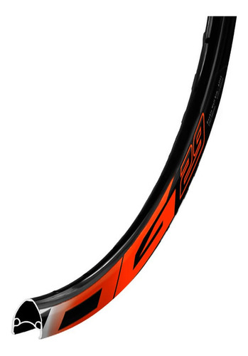 Roda Dianteira Mtb Aro 29 Kog Freios A Disco Raios Zincados Cor Preto/laranja