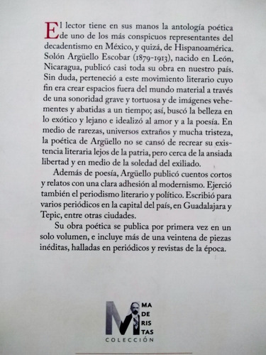 Solón Argüello Poemas Prólogo Beatriz Gutiérrez Muller