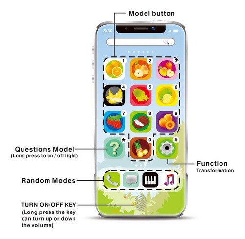 Jx Celular De Brinquedo Infantil Com Luz E Música