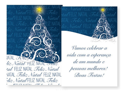 Imagem 9 de 10 de 50 Cartões De Natal Popular + Envelopes -10 Modelos Sortidos