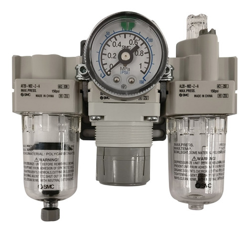 Unidad De Mantenimiento Frl Con Manómetro Npt 1/4 Smc Ac20