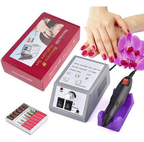 Pulidor De Uñas Profesional + Set De Brocas Y Lijas