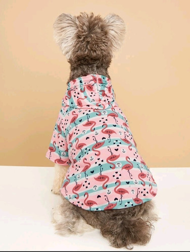 Polera Para Perro Mascota/ Hermoso Estampado De Flamenco