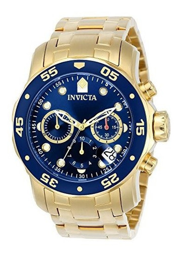 Invicta 0073 Colección Pro Diver - Reloj Cronógrafo Chapado