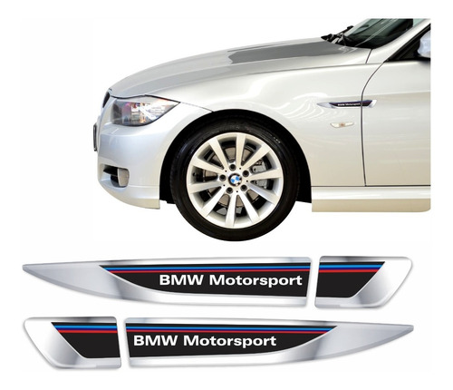 Emblema Aplique Lateral Bmw Motosport Resinado Decorativo