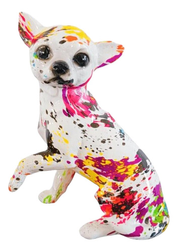 Graffiti Chihuahua Estatua Perro Escultura Animal Estatua