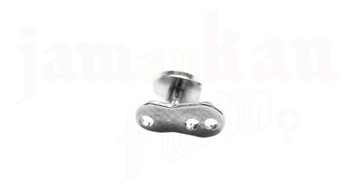 Piercing Microdermal Corazon Titanio Silver Joyeria Corporal