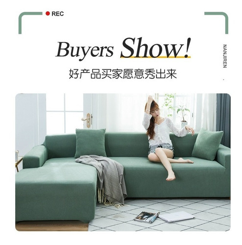Imagen 1 de 10 de Funda De Sofá Forma De Il Chaise Longue 3 Asientos X Un Par