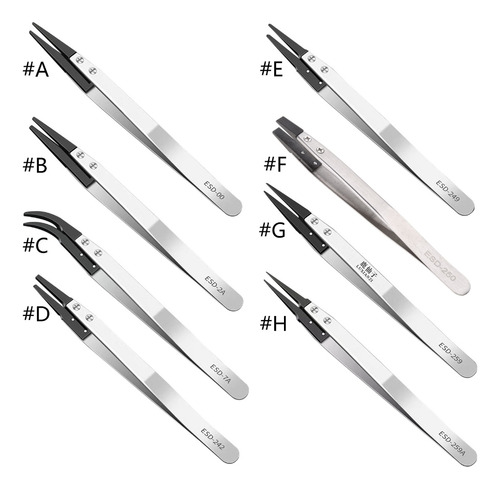 Pinzas Antiestáticas De Acero Inoxidable Con Cabezal (g), Mo