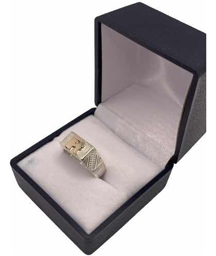 Anillo Mesa 6x10 Niño O Niña Plata 925 Y Oro 9k