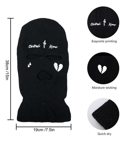 Knitted Face Cover 3 Holes Balaclava Winter Windproof