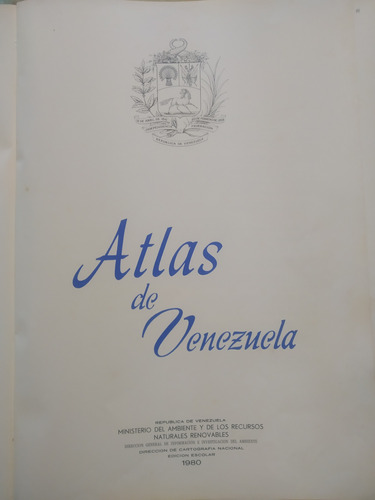 Atlas De Venezuela - Marnr 1980