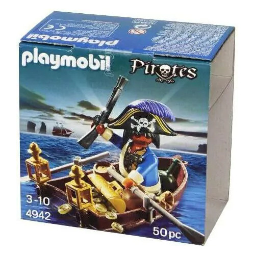 Playmobil Huevos Sorpresa Pirata Con Bote Y Tesoro 4942