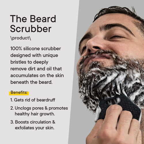Cepillo Exfoliante De Silicona Beard Scrubber Tooletries Par
