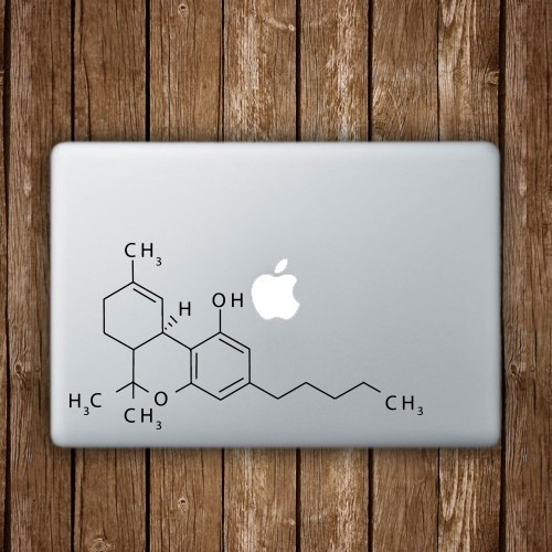 Vinilo Skin Calco Mac Notebook Netbook Tablet Thc Marihuana