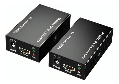 Extensor Video Audio Digital 60mts Hdmi Cable Red Utp Rj45