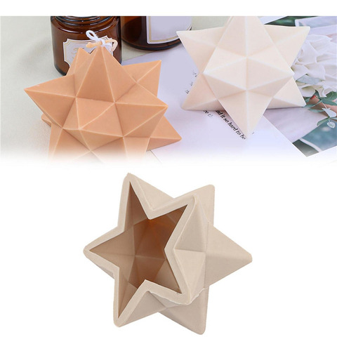 X Molde De Vela De Estrella, Molde De Silicona, Fundición De