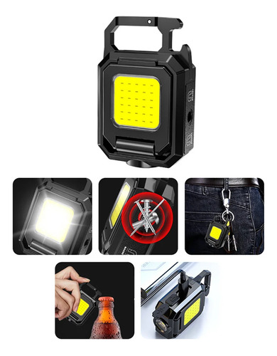 Mini Llavero Led Cob De 1000 Lúmenes, Impermeable