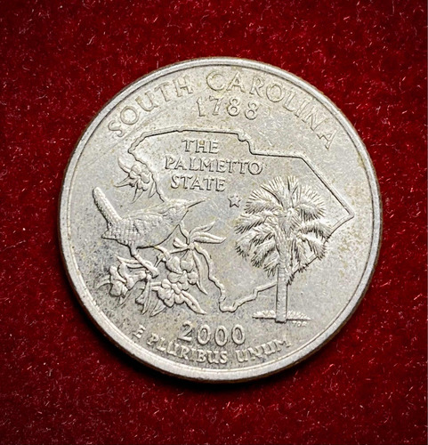 Moneda 1/4 Dólar Estados Unidos 2000 D Km 307 South Carolina