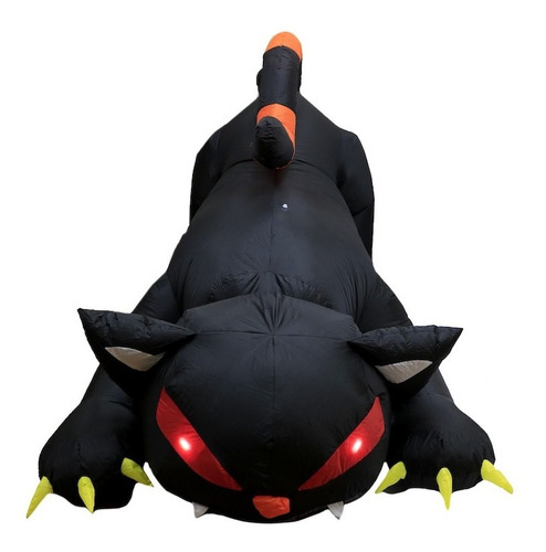 Imagen 7 de 10 de Inflable Decorativo Gato Negro Movil Halloween Con Luces