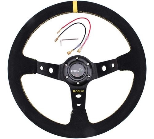 Volante De Carreras Universal De Gamuza Profundo De 13.58 Pu