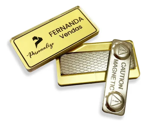 comprar Broche Crachá Boton Doutor Magnético Imã Personalizado 3unid
