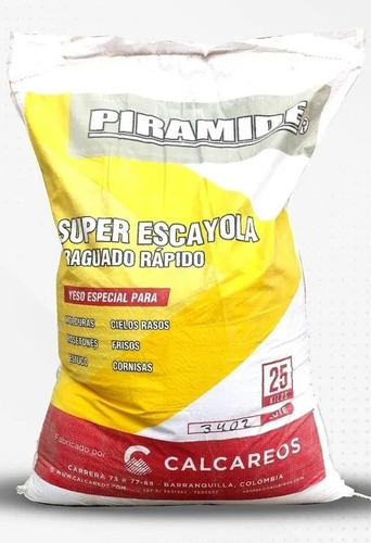 Yeso Piramide De 25kg Para Fraguado