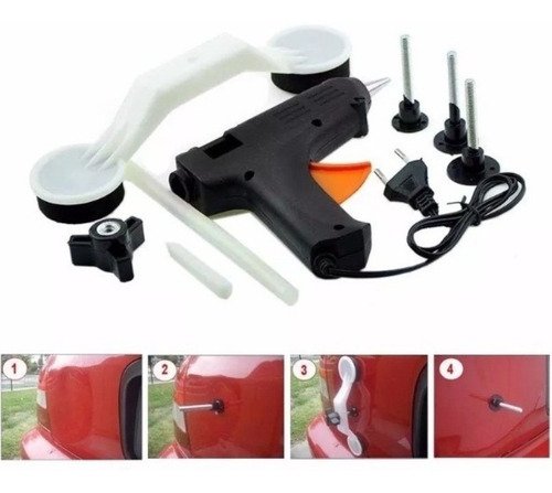 Imagen 3 de 3 de Sacabollos Lusqtoff Para Autos Pistola 220v - Kit Abolladura