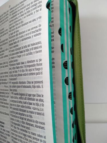 Imagen 9 de 10 de Biblia Letra Grande Rvr-1960 Con Índice Jeans Cierre Verde