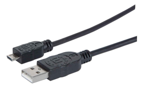 Cable Para Dispositivos Usb Micro B Manhattan 307178, 1.8m