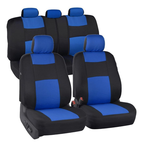 Fundas Para Asientos De Coche Bdk De Poliéster, Color Azul