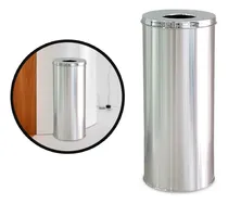 Comprar Tacho De Acero Circular 80x34 Cm \u002F Para Pasillos De Malls