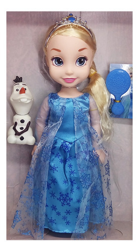 Muñeca grande Frozen Elsa de 45 cm con sonido y accesorios Curitiba