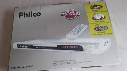 Dvd Philco Games Ph 160 - Na Caixa - Nunca Foi Usado