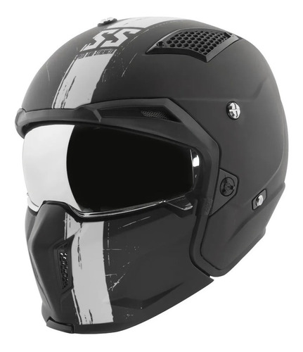 Casco Speed & Strength Ss2400 Tough Nails Blanco Para Moto