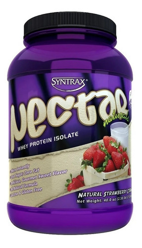 Nectar Whey Protein Isolado (907g) - Syntrax Natural Sabor Natural Strawberry Cream