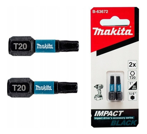 Bit Impacto Makita T20-25mm 2peças B-63672 N.f