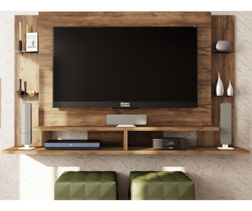 Imagen 4 de 10 de Mueble Rack Panel Flotante Tv Led Lcd 32 Hasta 55 Pulgadas
