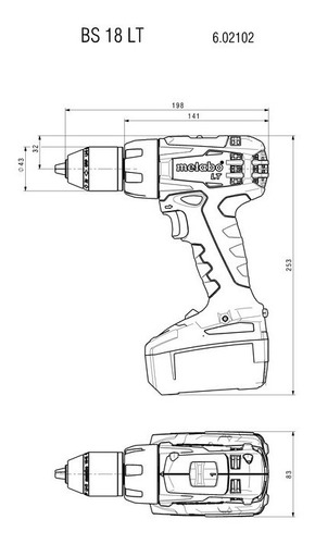Imagen 4 de 7 de Taladro/atornillador 13mm A Bateria 18v Metabo
