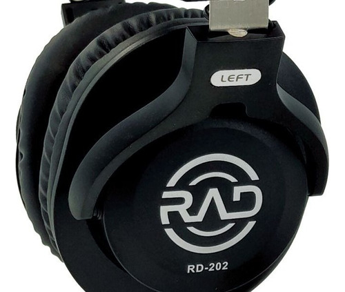 Fone Headset Com Microfone Rad Rd202 Broadcast Gravação Cor Preto