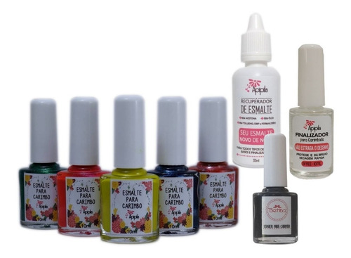 Kit Esmalte Para Placas E Carimbo De Unhas Betina 6 Cores